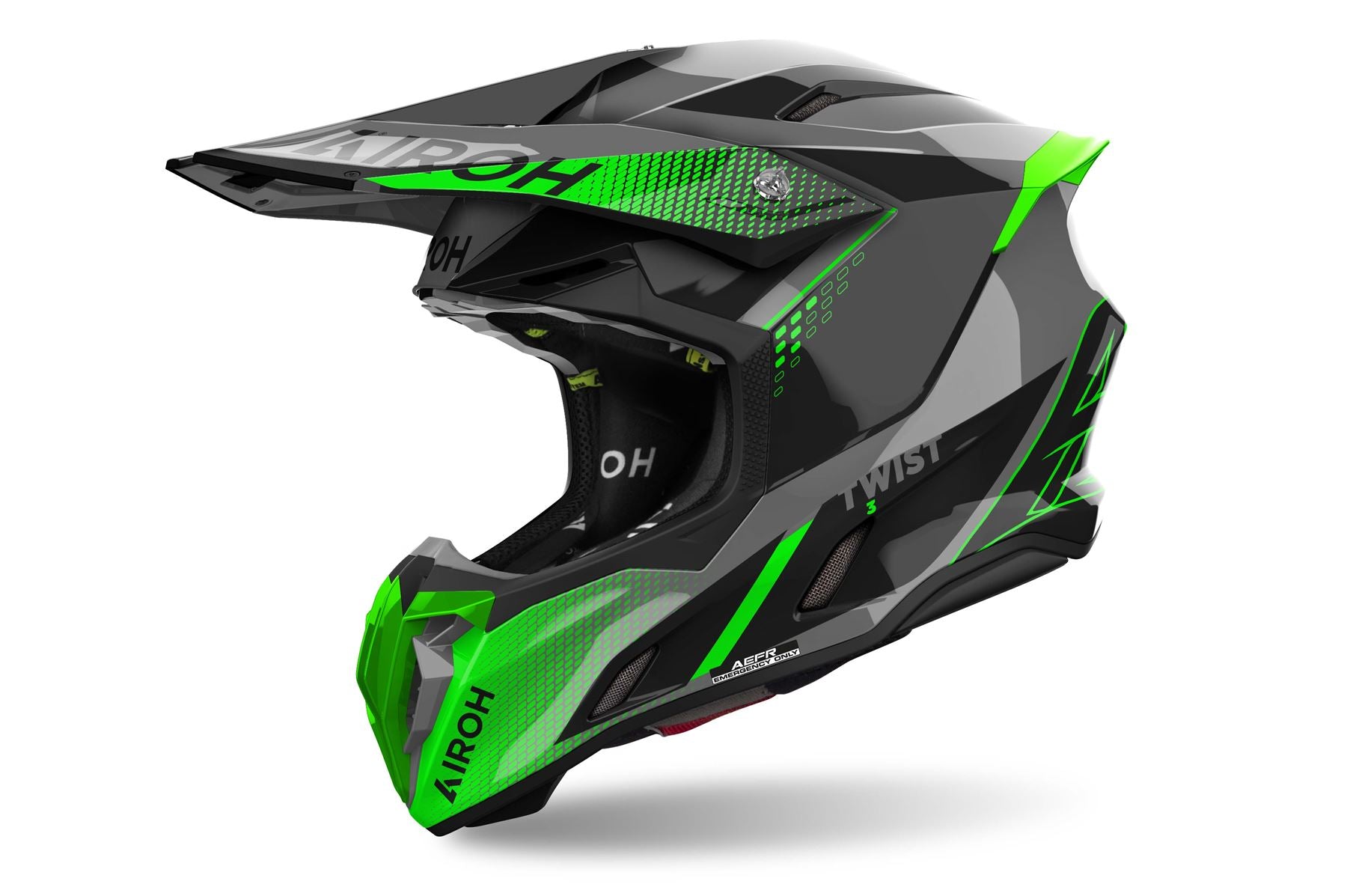 Airoh Helmet 2024 Twist 3 Shard Green Gloss